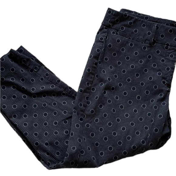Ann Taylor Capri Size 8 Petite Blue with Blue Dot pattern Capri Pant - Picture 3 of 14